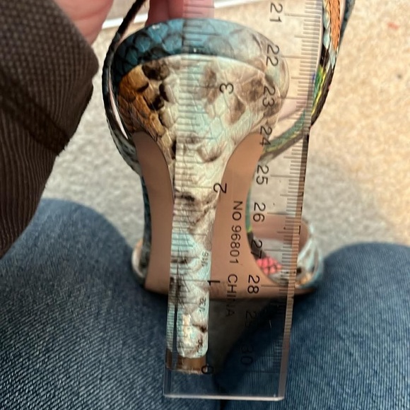 J. Crew Snake Embossed Strappy Women's Heels - Picture 7 of 7